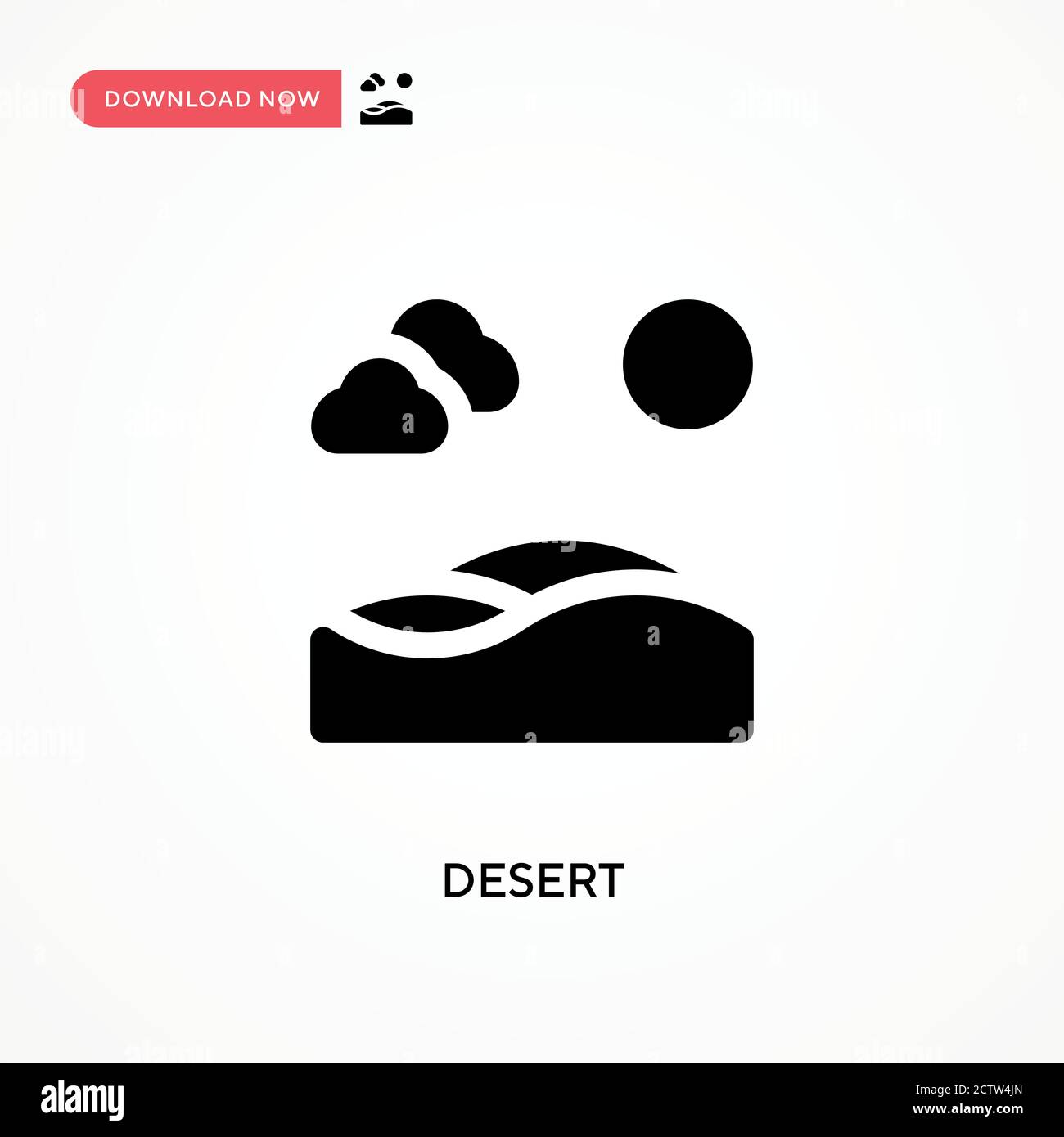 Desert vector icon. . Modern, simple flat vector illustration for web ...