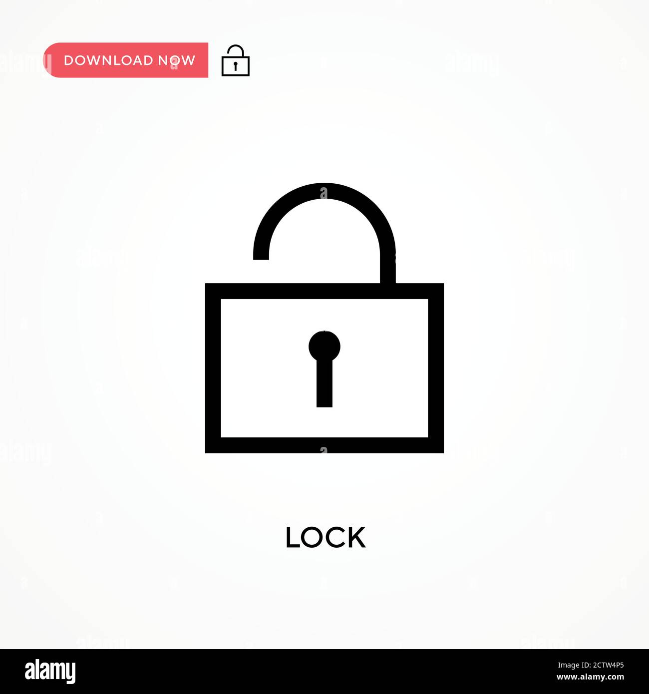 Lock vector icon. . Modern, simple flat vector illustration for web ...