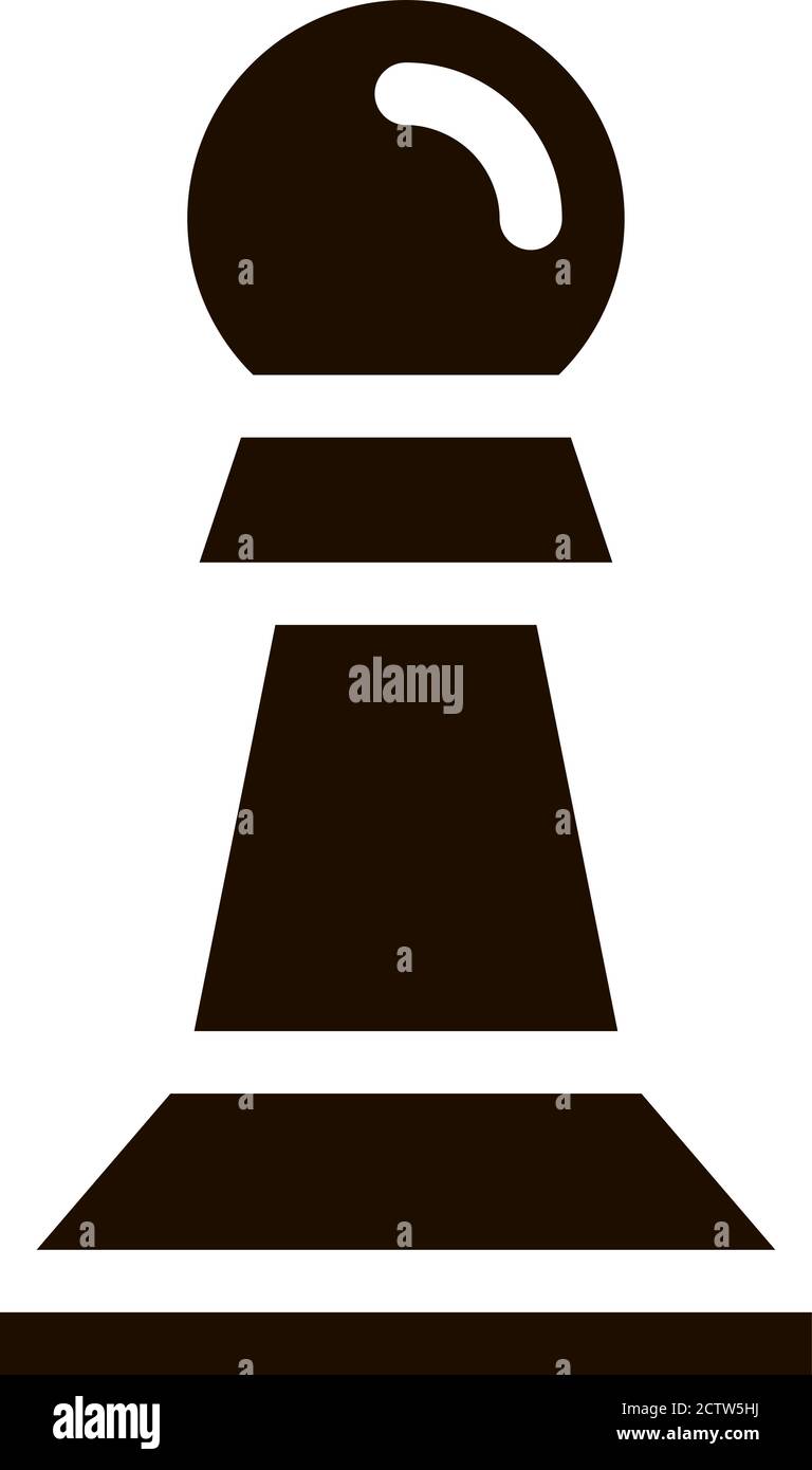 Interactive Kids Game Chess Vector Icon Stock Vector