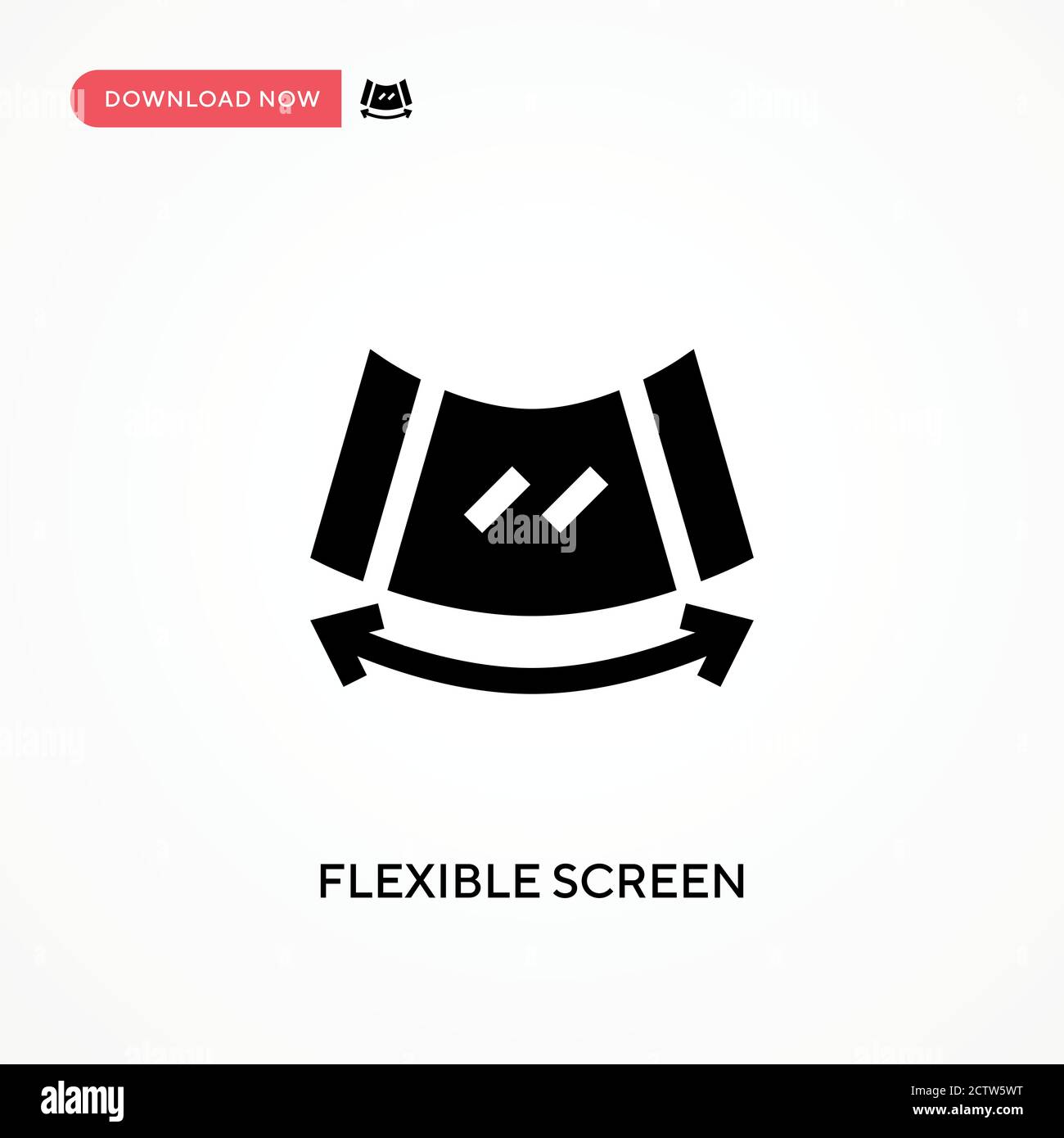 Flexible screen vector icon. . Modern, simple flat vector illustration for web site or mobile app Stock Vector