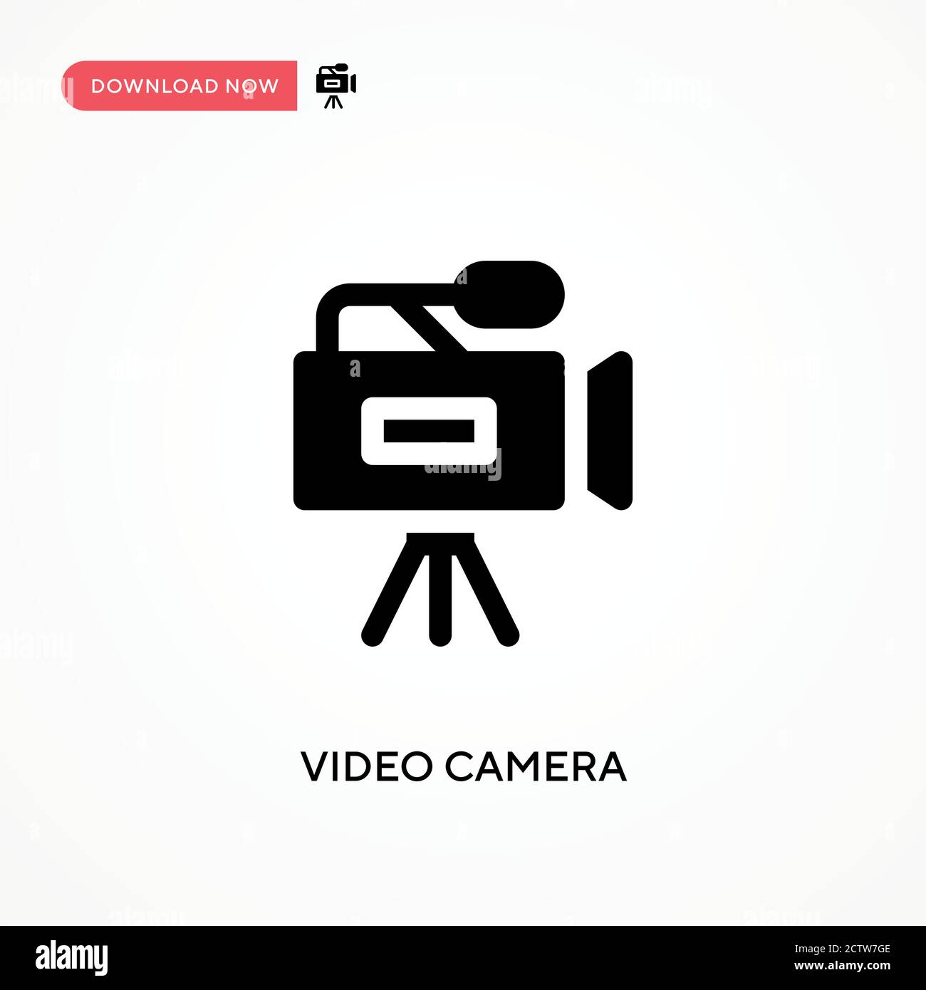 Video camera vector icon. . Modern, simple flat vector illustration for ...