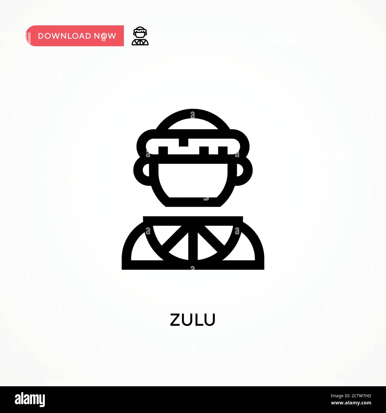 Zulu vector icon. . Modern, simple flat vector illustration for web site or mobile app Stock Vector