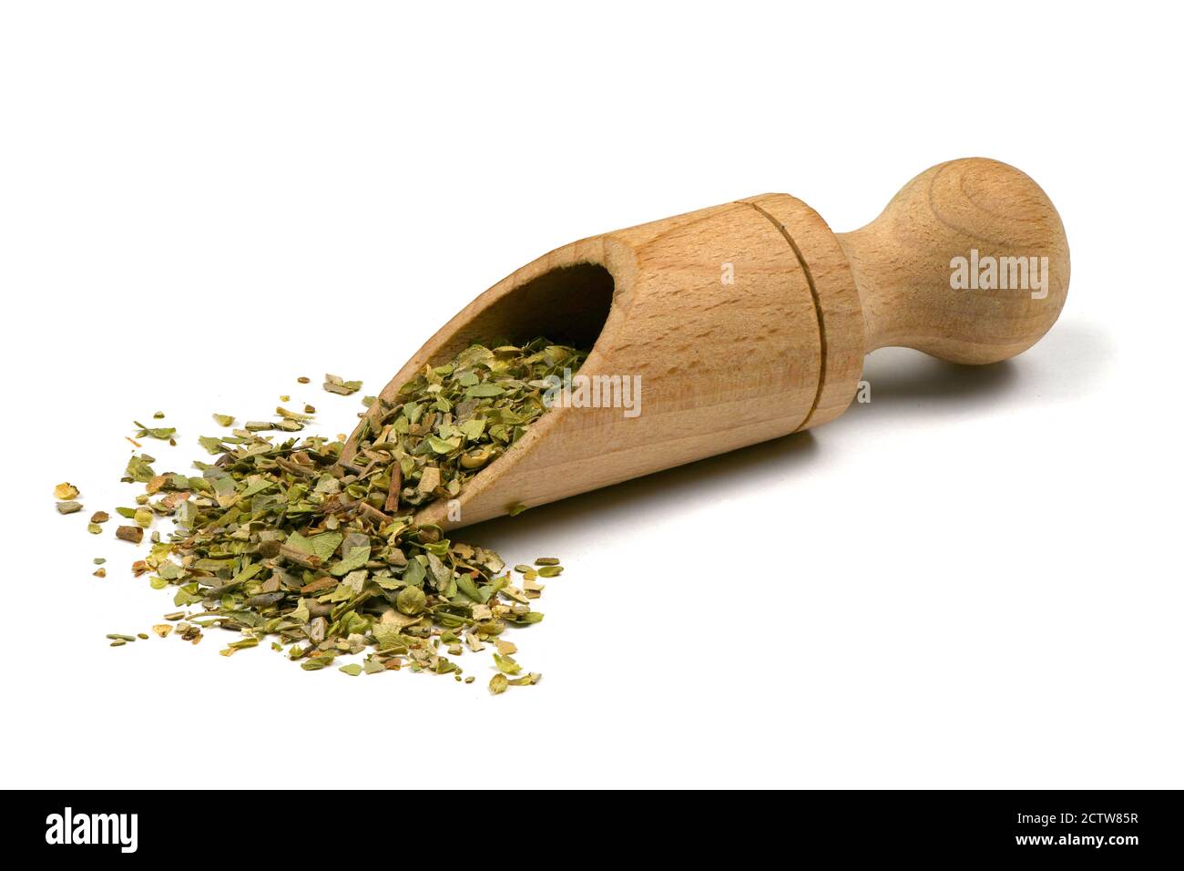Dried oregano seasoning isolated on white background. High resolution