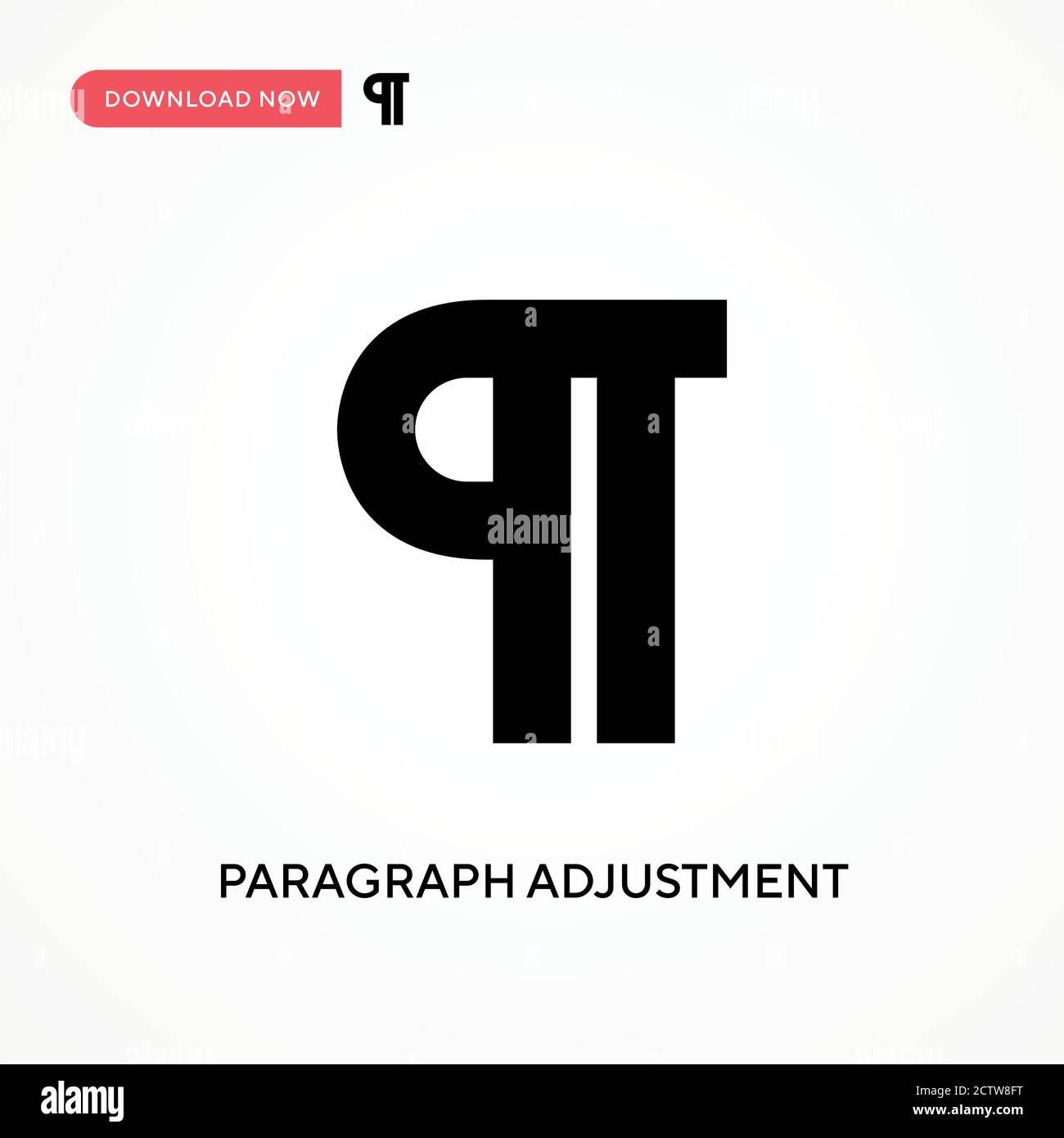 Paragraph adjustment vector icon. . Modern, simple flat vector illustration for web site or mobile app Stock Vector