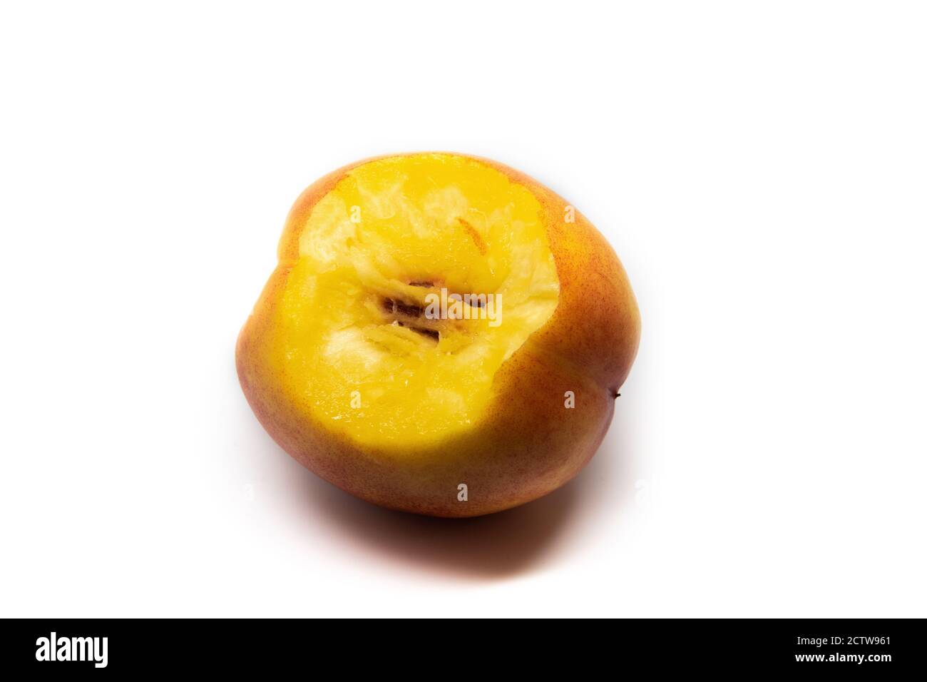 Fresh nectarine isolated on white background Stock Photo