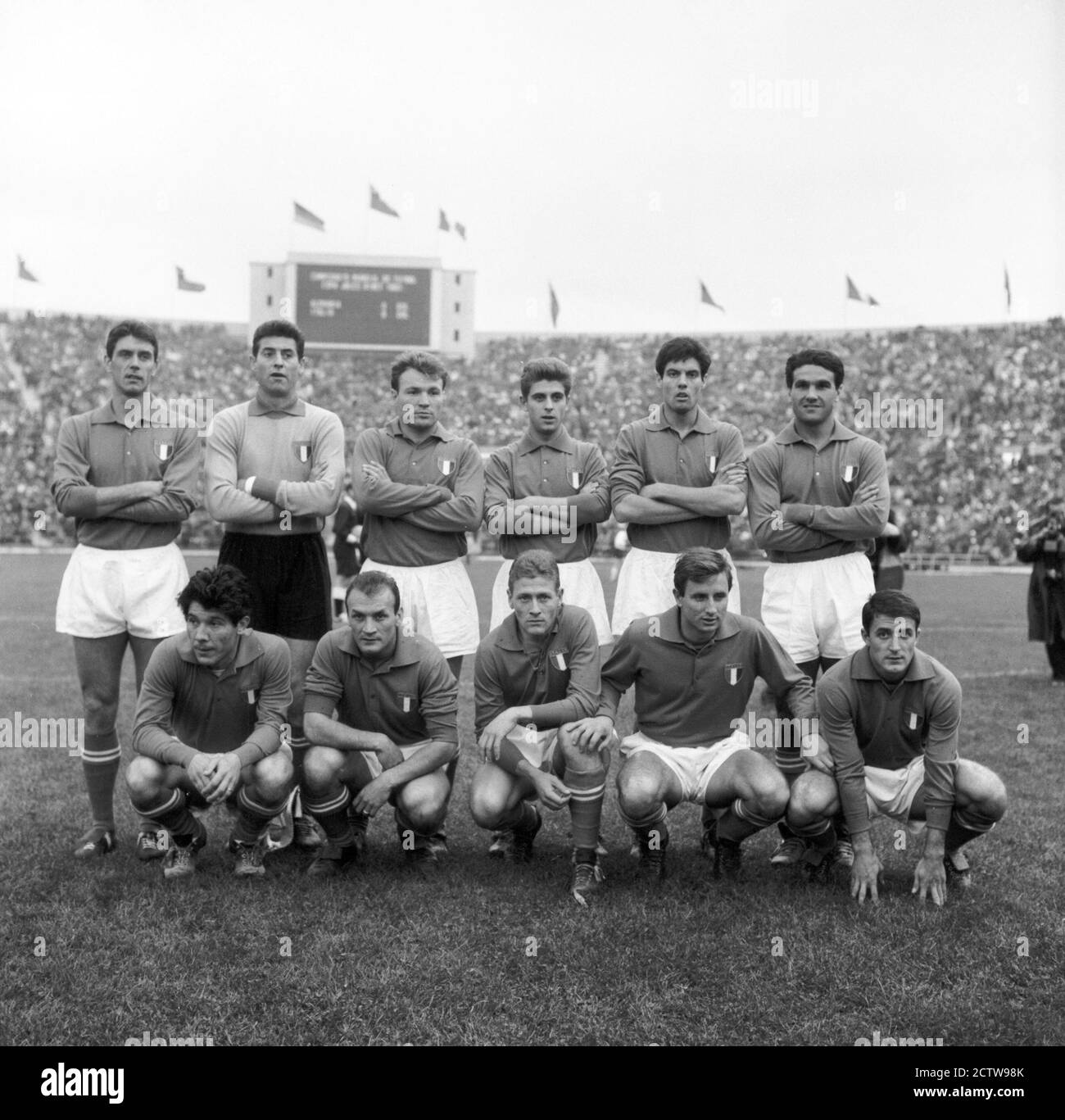 1962 FIFA World Cup, Chile. West Germany vs Italy (0-0) - Group 2. The  Italian team before the start of the match --- Santiago del Cile (Cile),  31/05/1962. Campionato mondiale di calcio