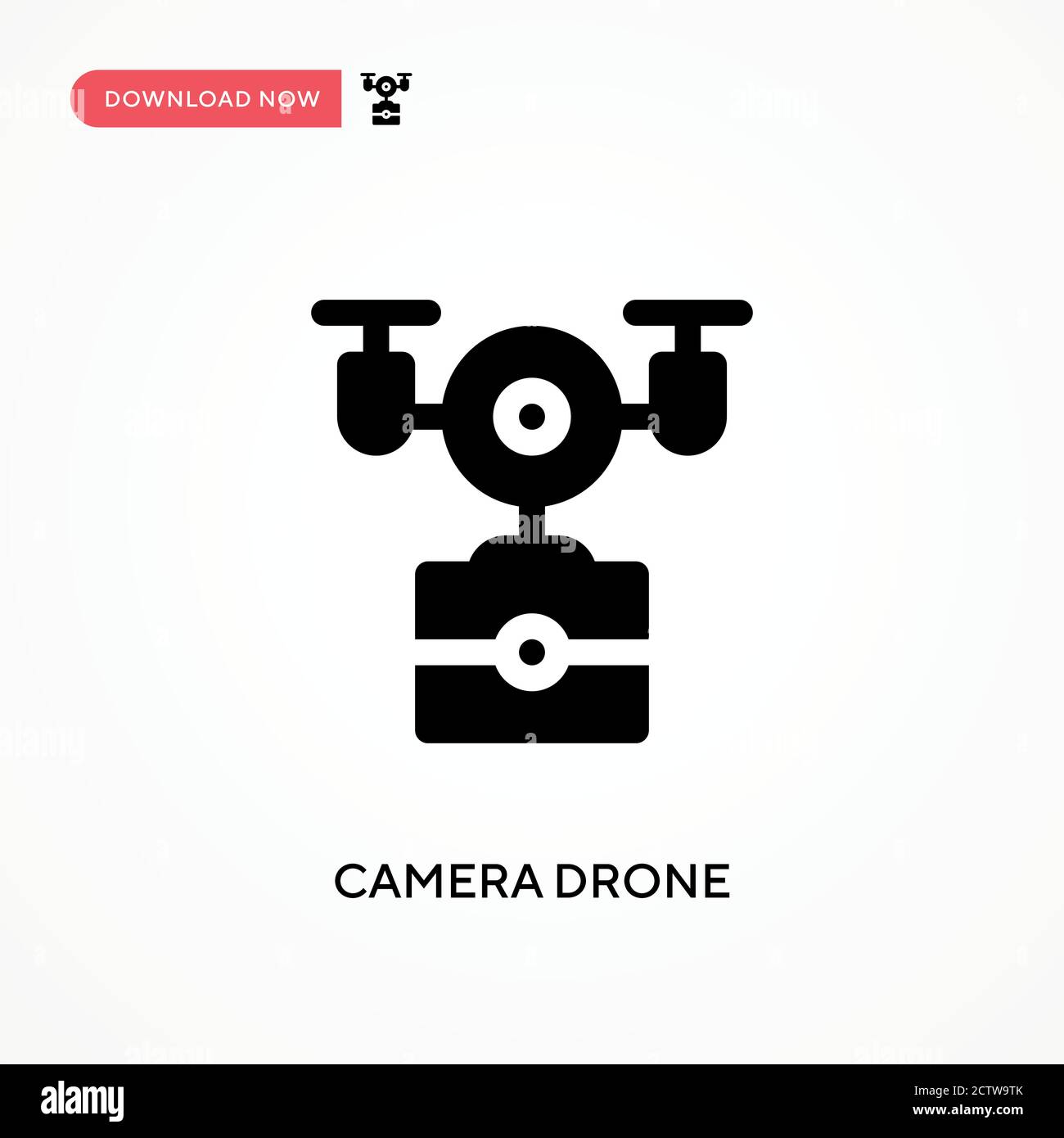 Camera drone vector icon. . Modern, simple flat vector illustration for web site or mobile app Stock Vector