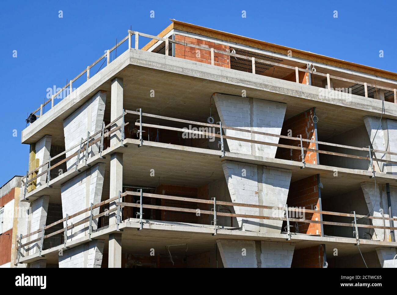 New apartment building under construction Stock Photo