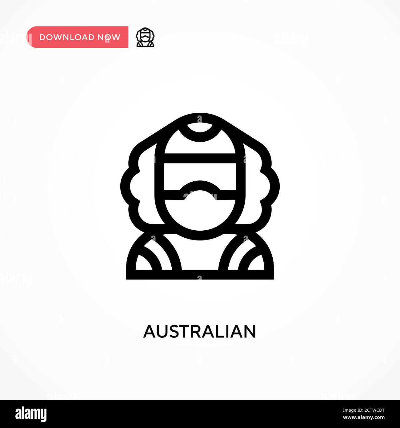 Australian vector icon. . Modern, simple flat vector illustration for web site or mobile app Stock Vector
