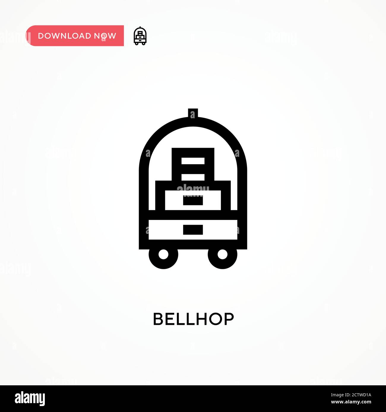 Bellhop vector icon. . Modern, simple flat vector illustration for web site or mobile app Stock Vector