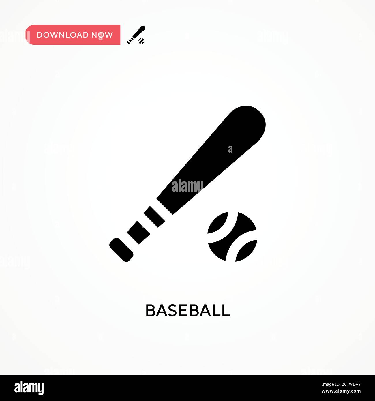 Baseball vector icon. . Modern, simple flat vector illustration for web ...