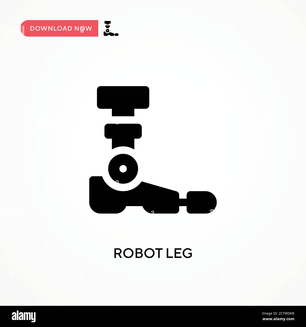 Robot leg vector icon. . Modern, simple flat vector illustration for web site or mobile app Stock Vector