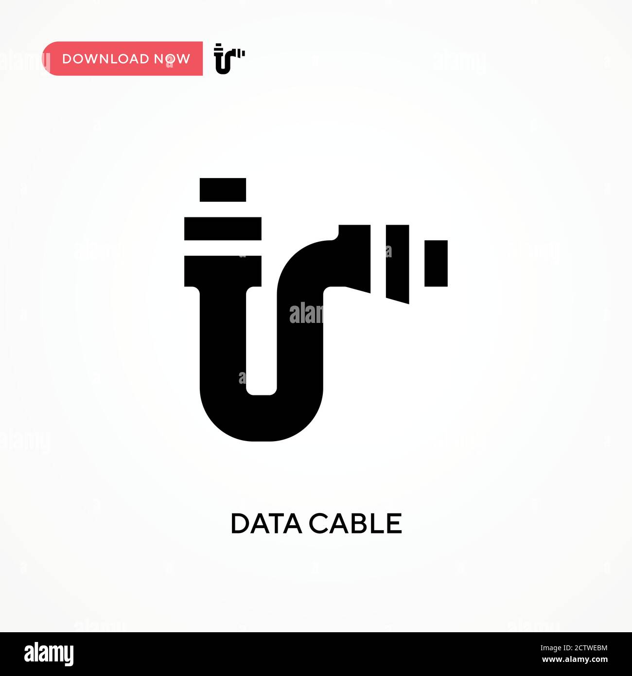 Data cable vector icon. . Modern, simple flat vector illustration for ...
