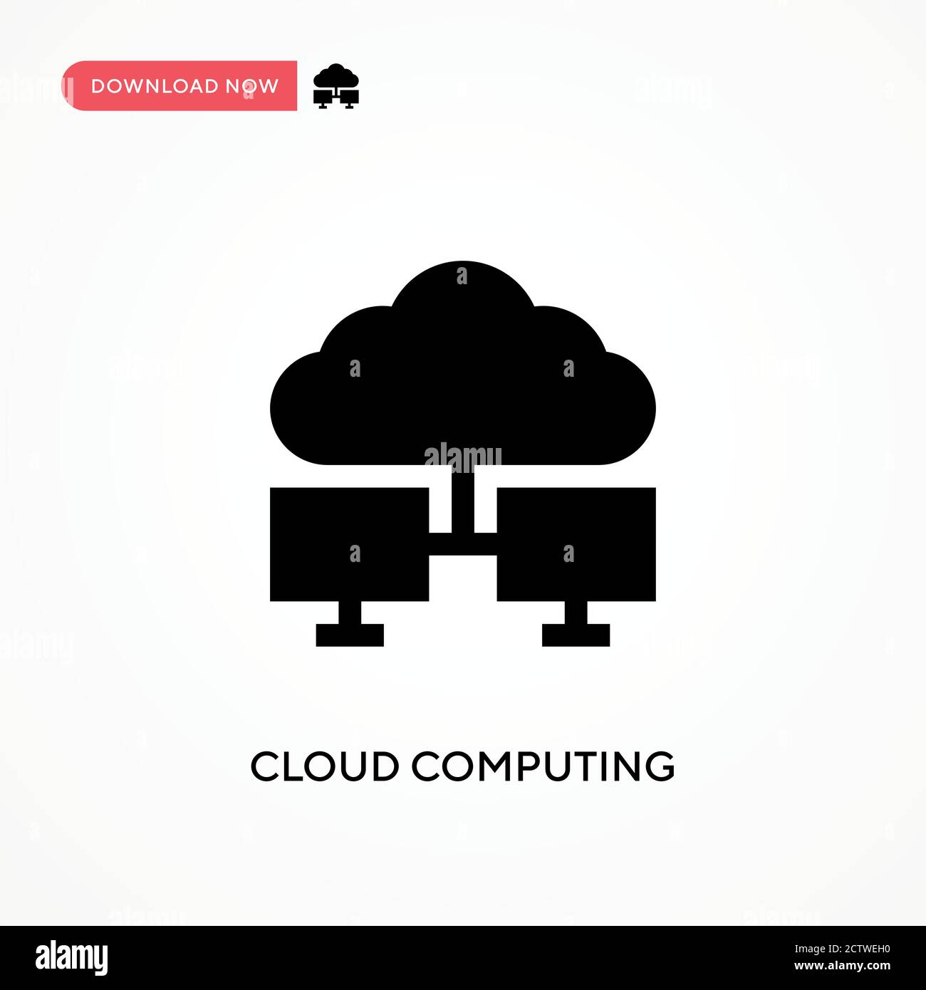 Cloud computing vector icon. . Modern, simple flat vector illustration ...