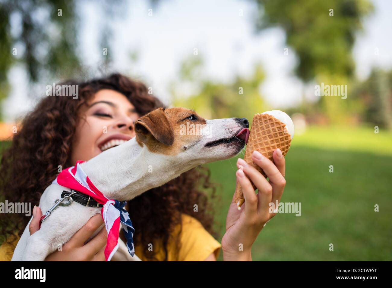 Licking ice cream with dog hires stock photography and images Alamy