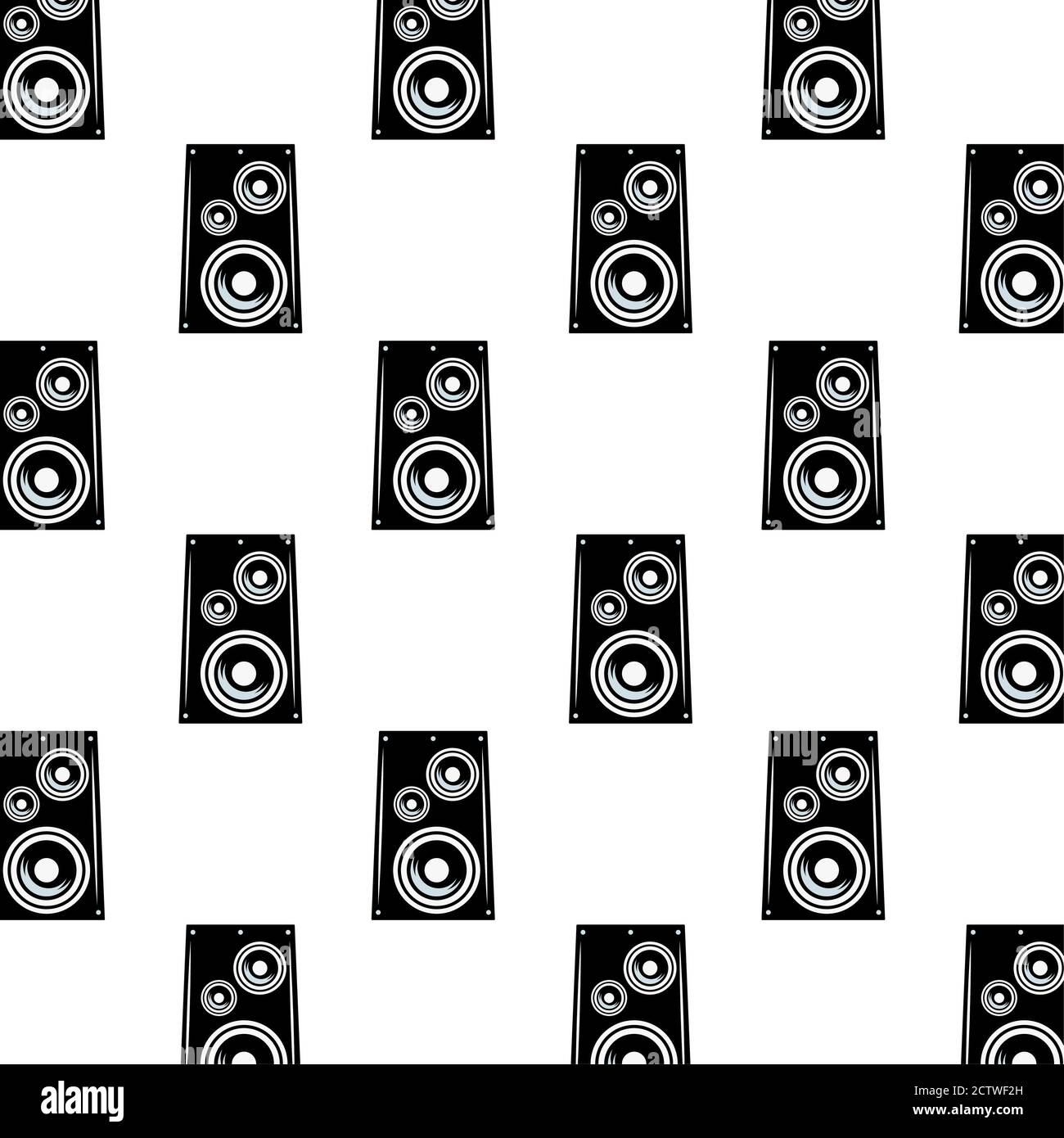 speakers sound audio devices pattern background vector illustration ...