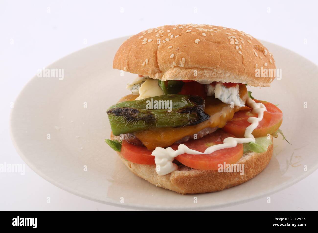 homemade burger Stock Photo
