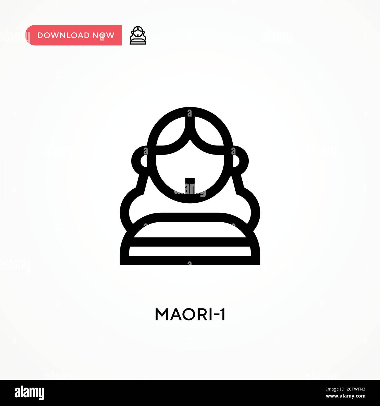 Maori-1 vector icon. . Modern, simple flat vector illustration for web site or mobile app Stock Vector