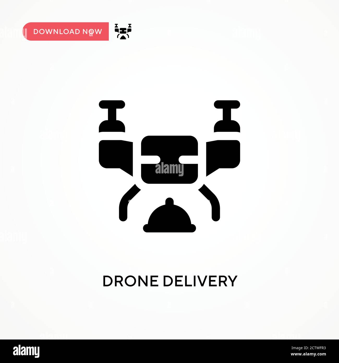 Drone delivery vector icon. . Modern, simple flat vector illustration ...