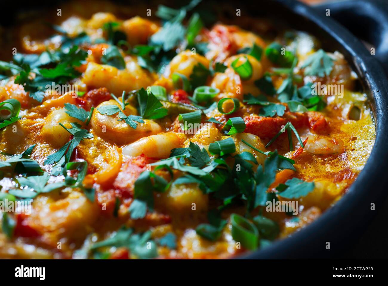 Moqueca of shrimps, Brazilian dish Stock Photo