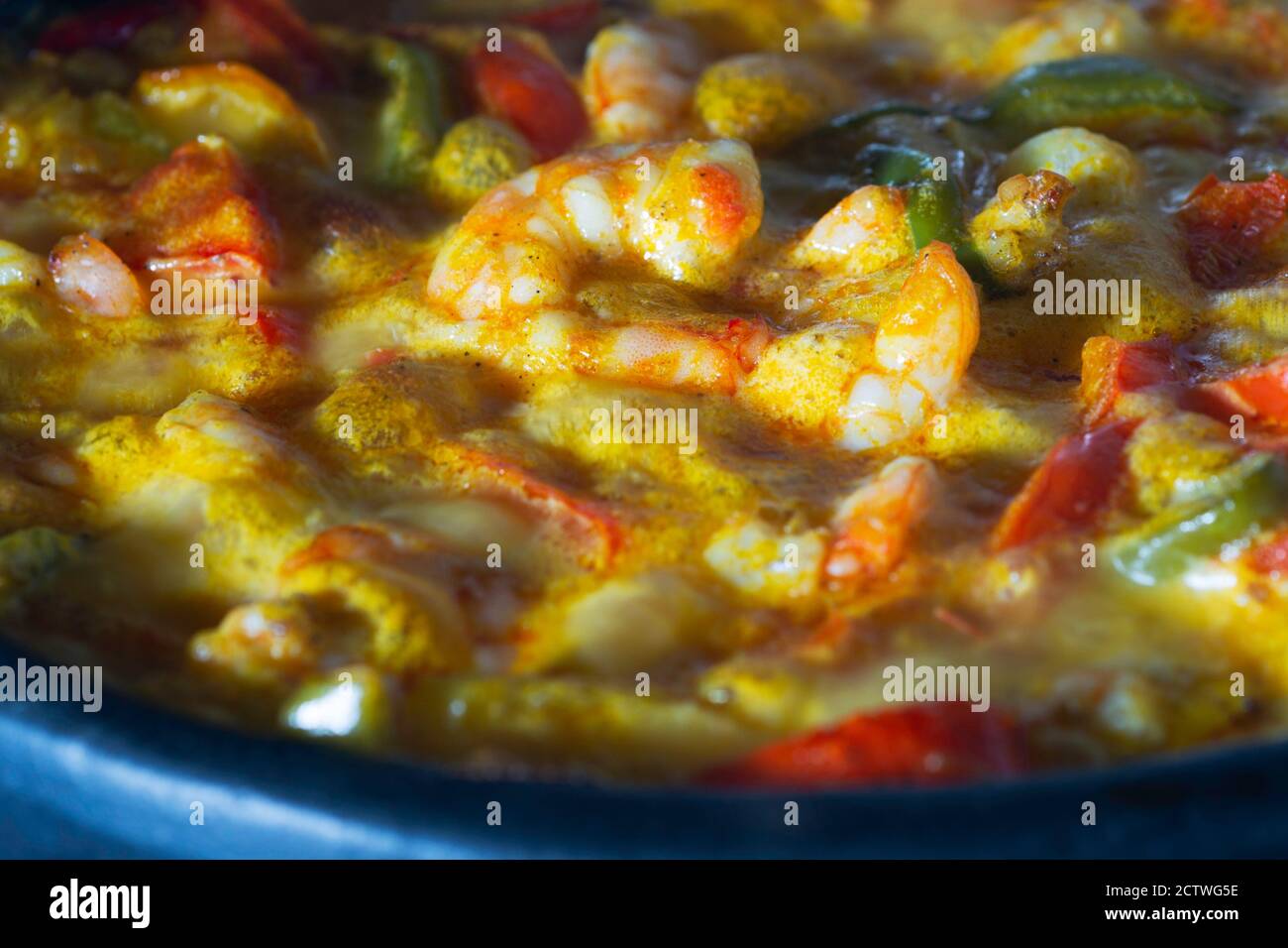 Moqueca of shrimps, Brazilian dish Stock Photo