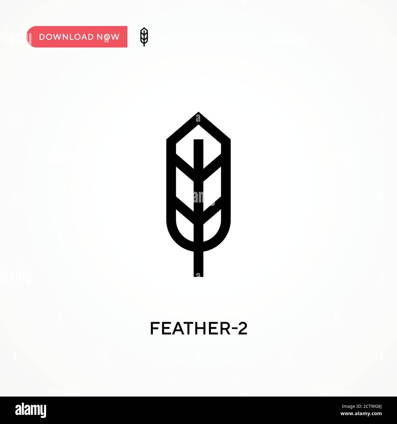 Feather-2 vector icon. . Modern, simple flat vector illustration for web site or mobile app Stock Vector