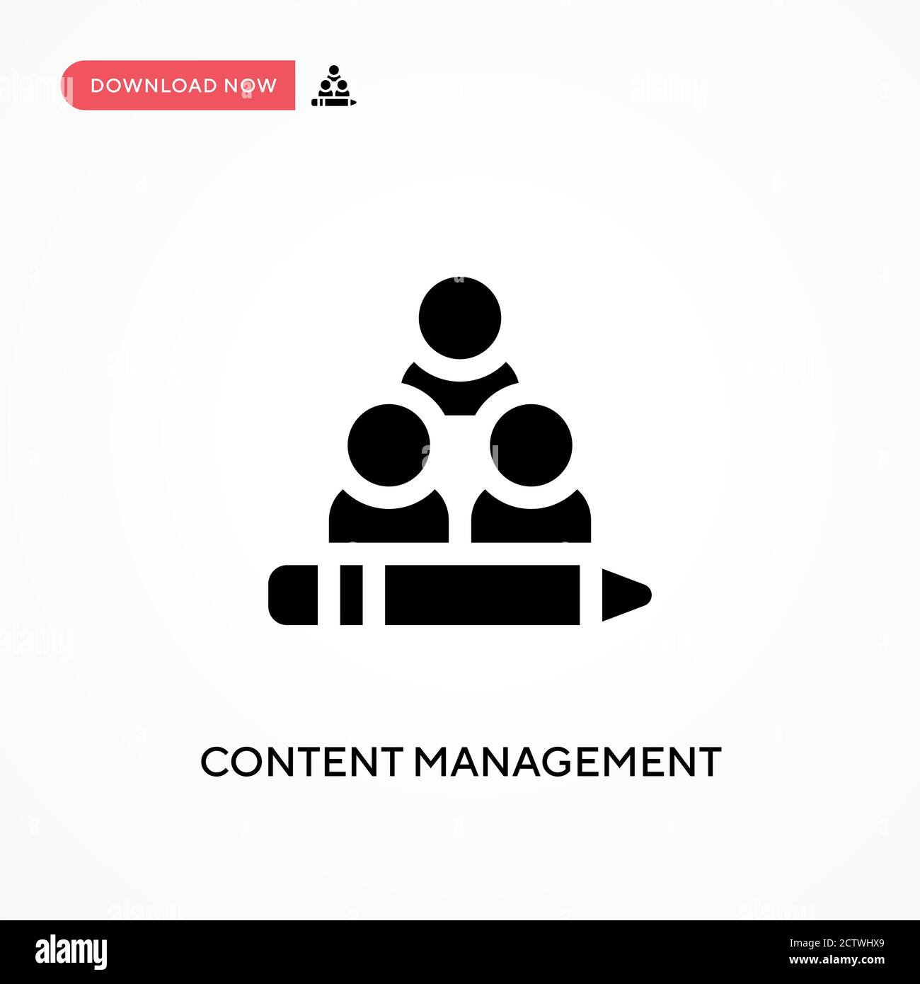 Content management vector icon. . Modern, simple flat vector illustration for web site or mobile app Stock Vector
