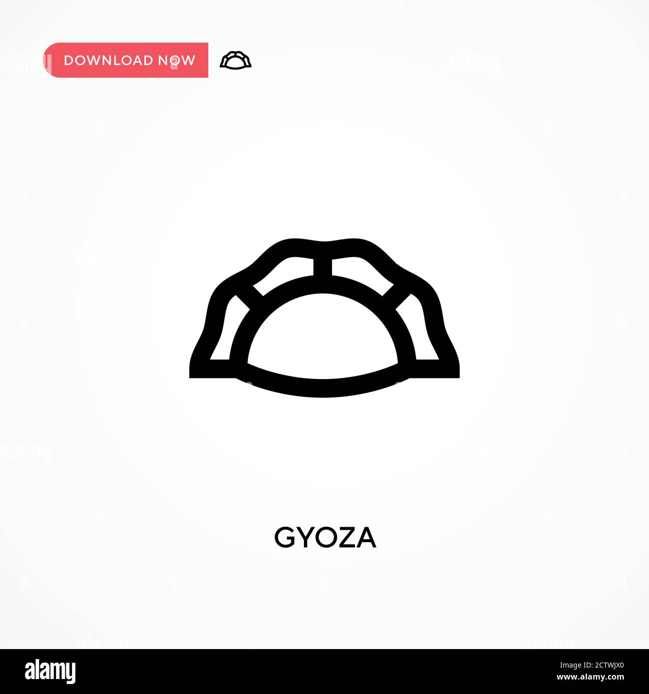 Gyoza vector icon. . Modern, simple flat vector illustration for web site or mobile app Stock Vector