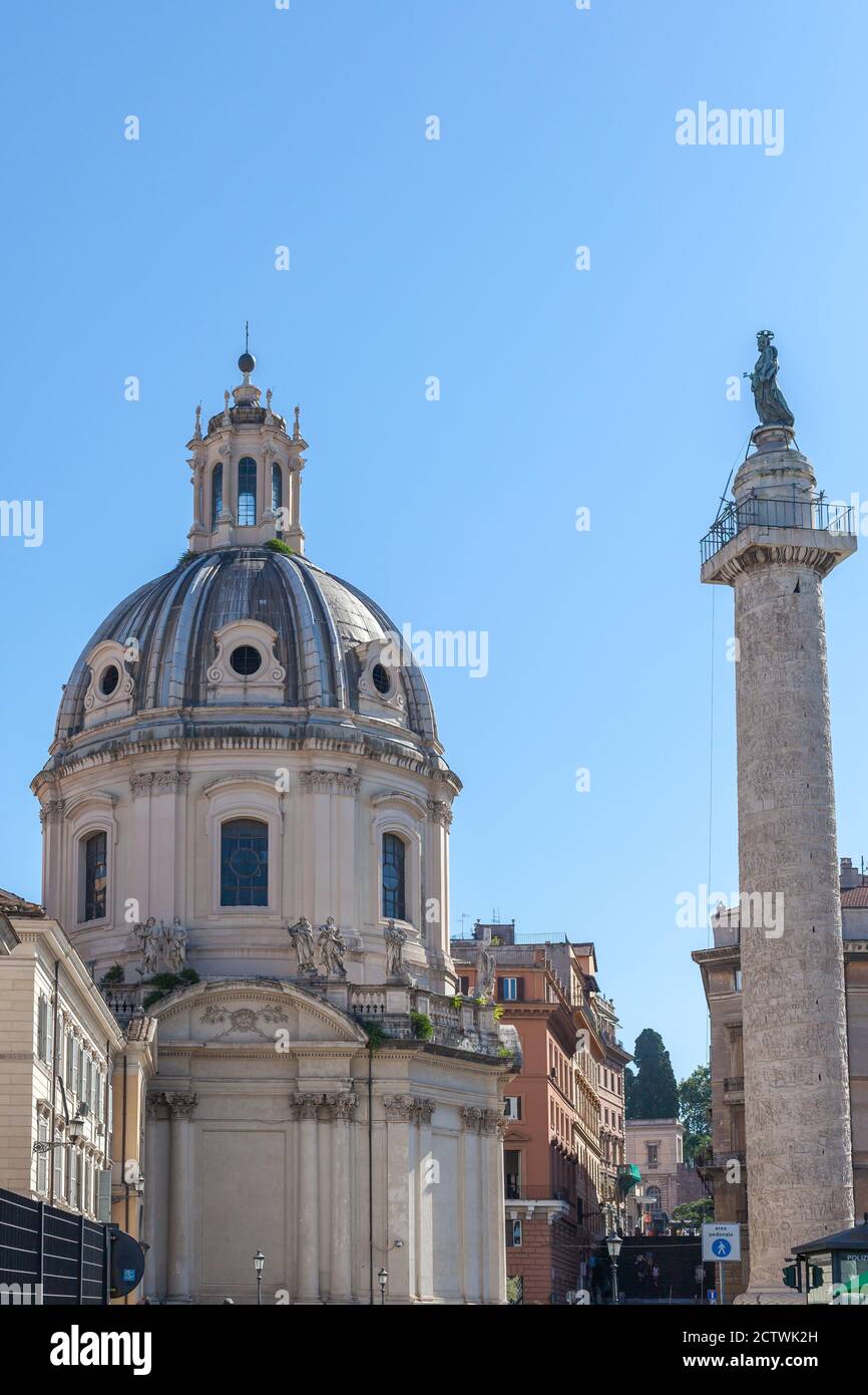 ROME, ITALY - 2014 AUGUST 18. The church Most Holy Name of Mary in Rome ...