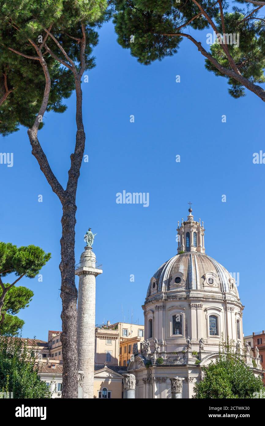 ROME, ITALY - 2014 AUGUST 18. The church Most Holy Name of Mary in Rome ...
