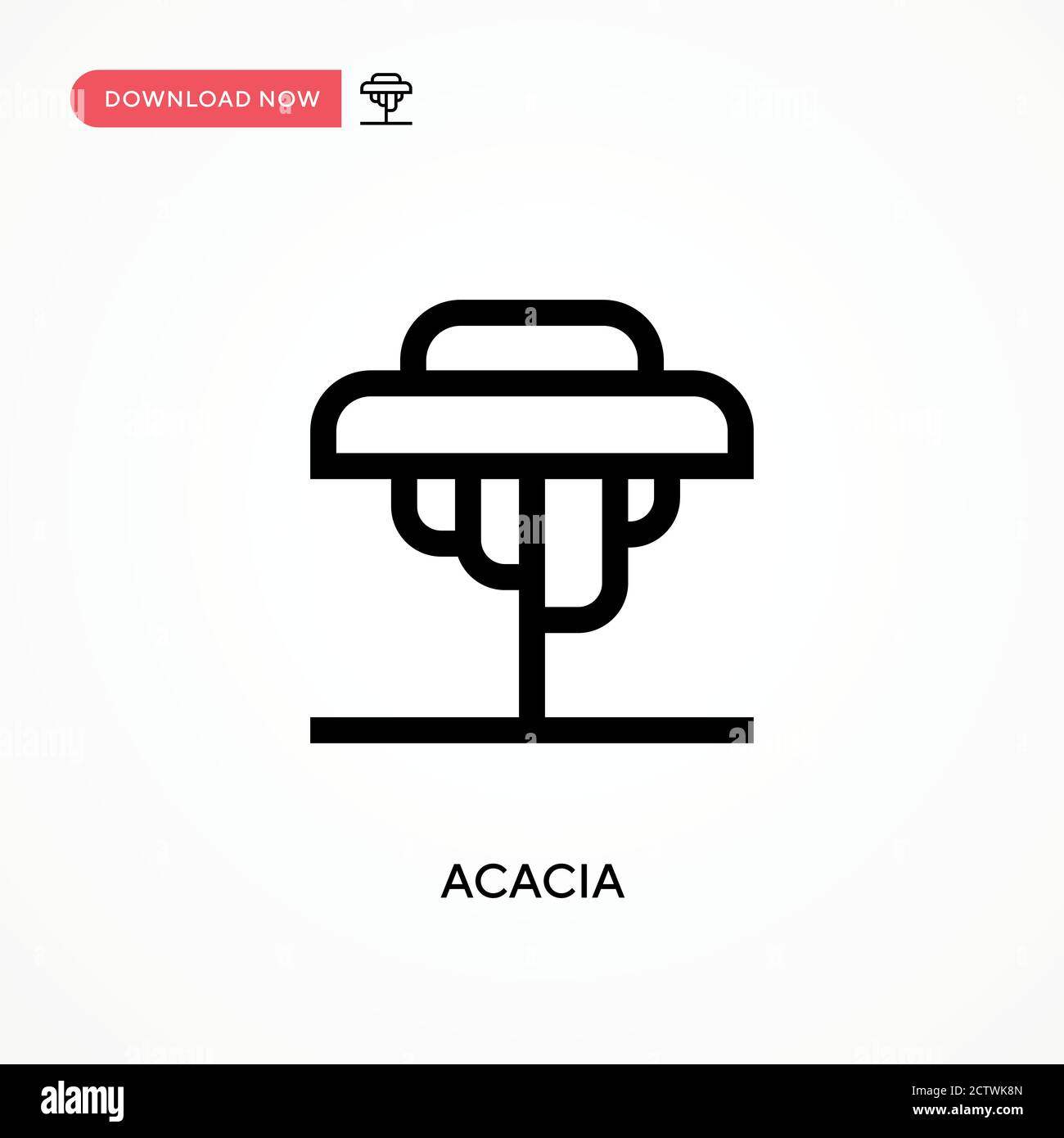 Acacia vector icon. . Modern, simple flat vector illustration for web site or mobile app Stock Vector