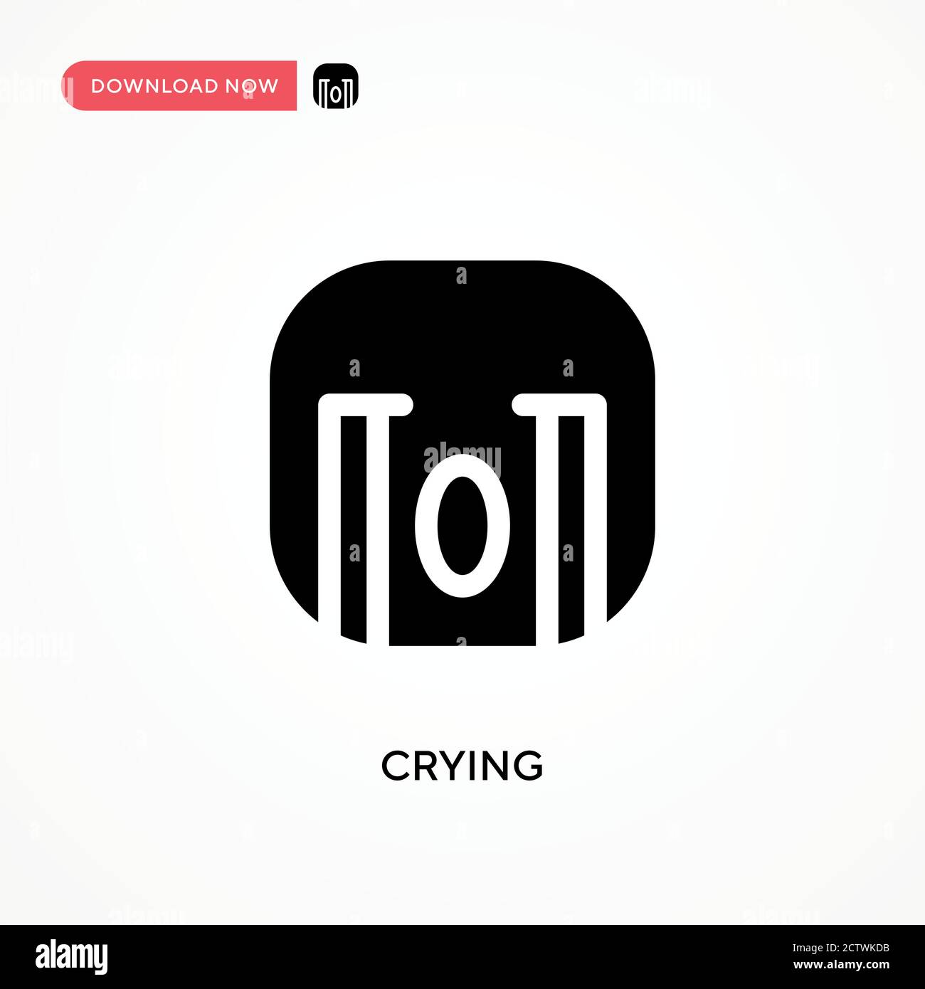 Crying vector icon. . Modern, simple flat vector illustration for web ...