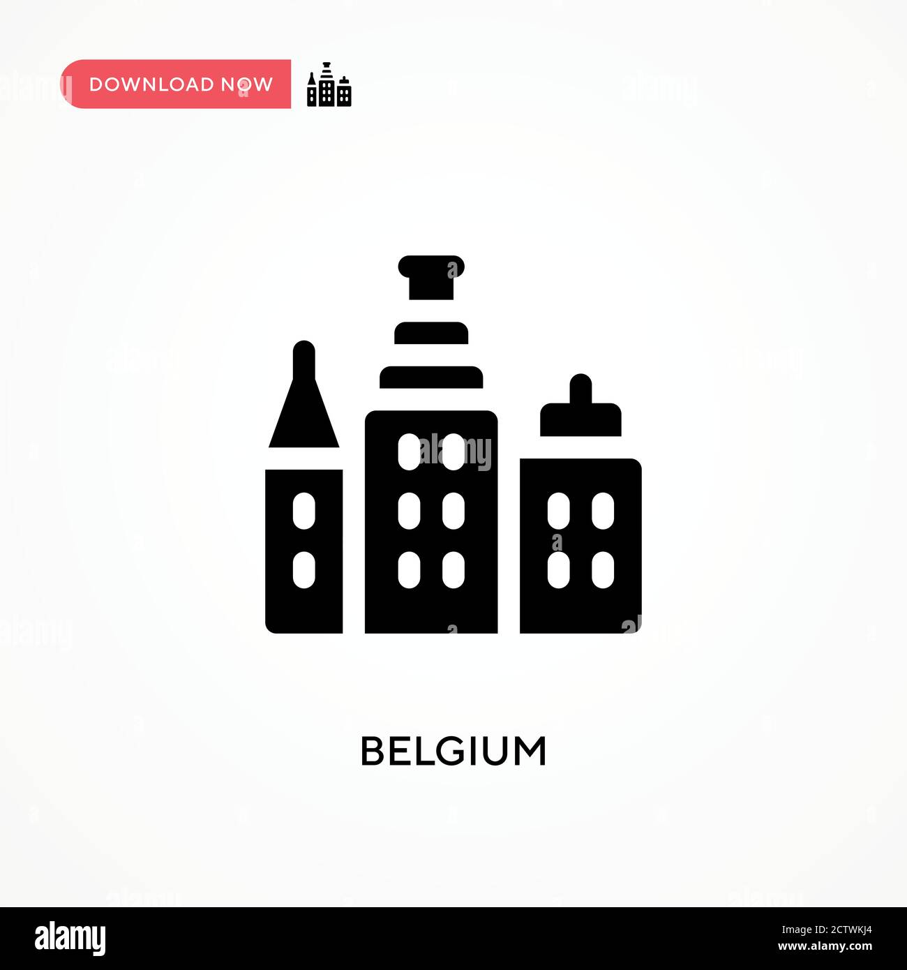 Belgium vector icon. . Modern, simple flat vector illustration for web site or mobile app Stock Vector