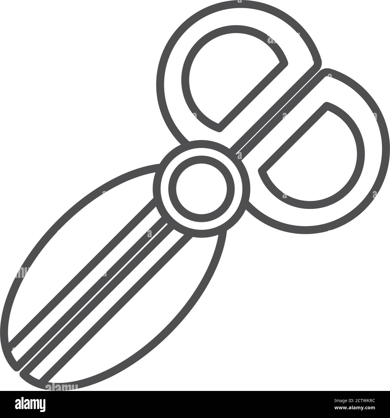 scissors cutting tool element line icon style vector illustration Stock Vector