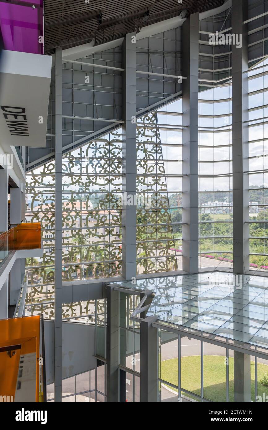 Interior view of Sabah Regional Library at Tanjung Aru Plaza, opened on April 1 2019. Stock Photo