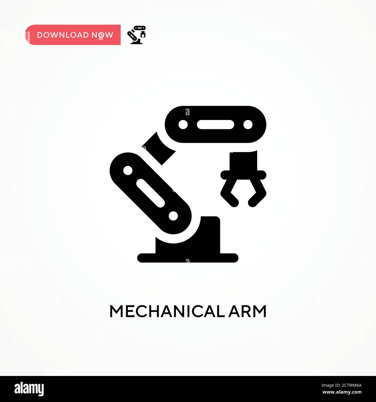 Mechanical arm vector icon. . Modern, simple flat vector illustration ...