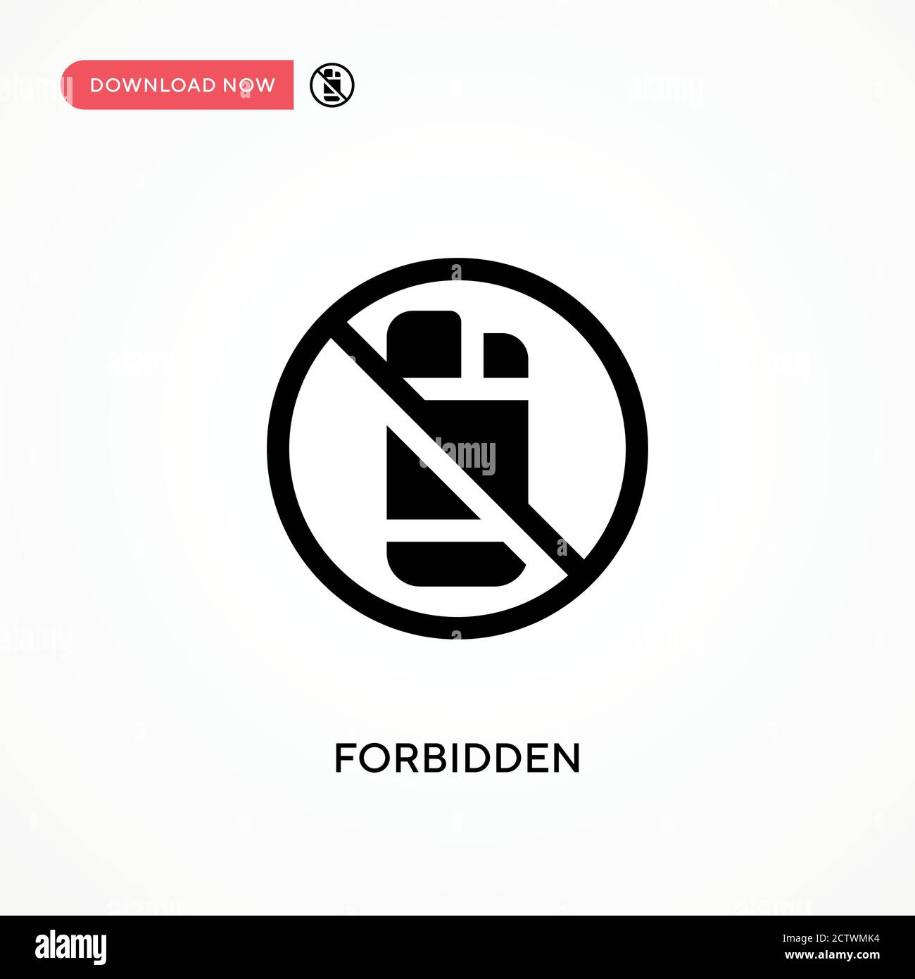 Forbidden vector icon. . Modern, simple flat vector illustration for ...