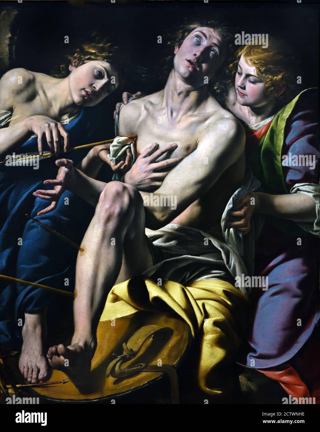 The Dead Christ Mourned 1604 Annibale Carracci 1560 - 1609  Italy Italian Stock Photo