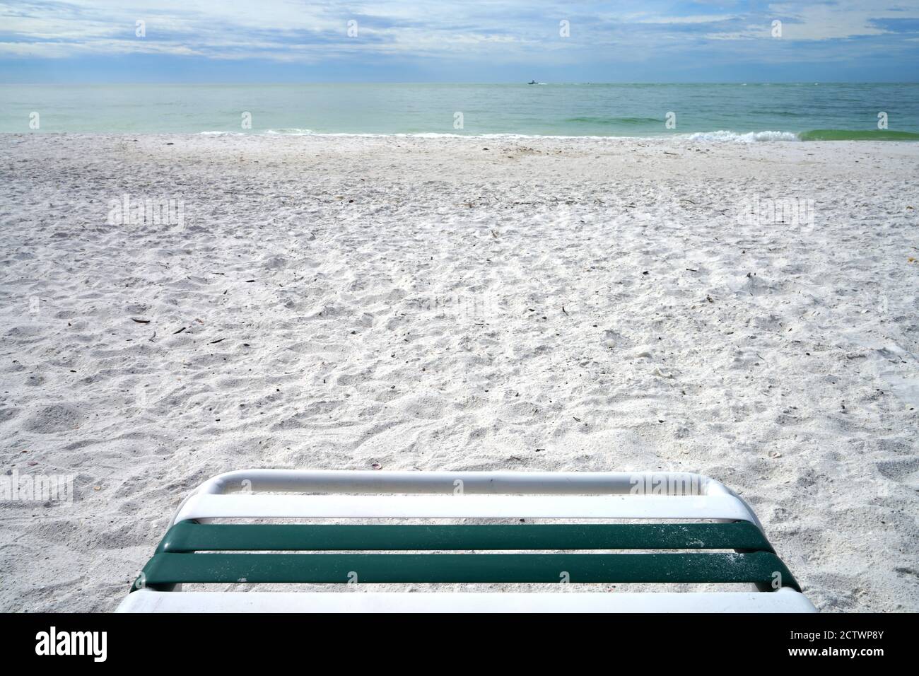 View of the beach in Big Hickory Island, a beach on the Gulf of Mexico
