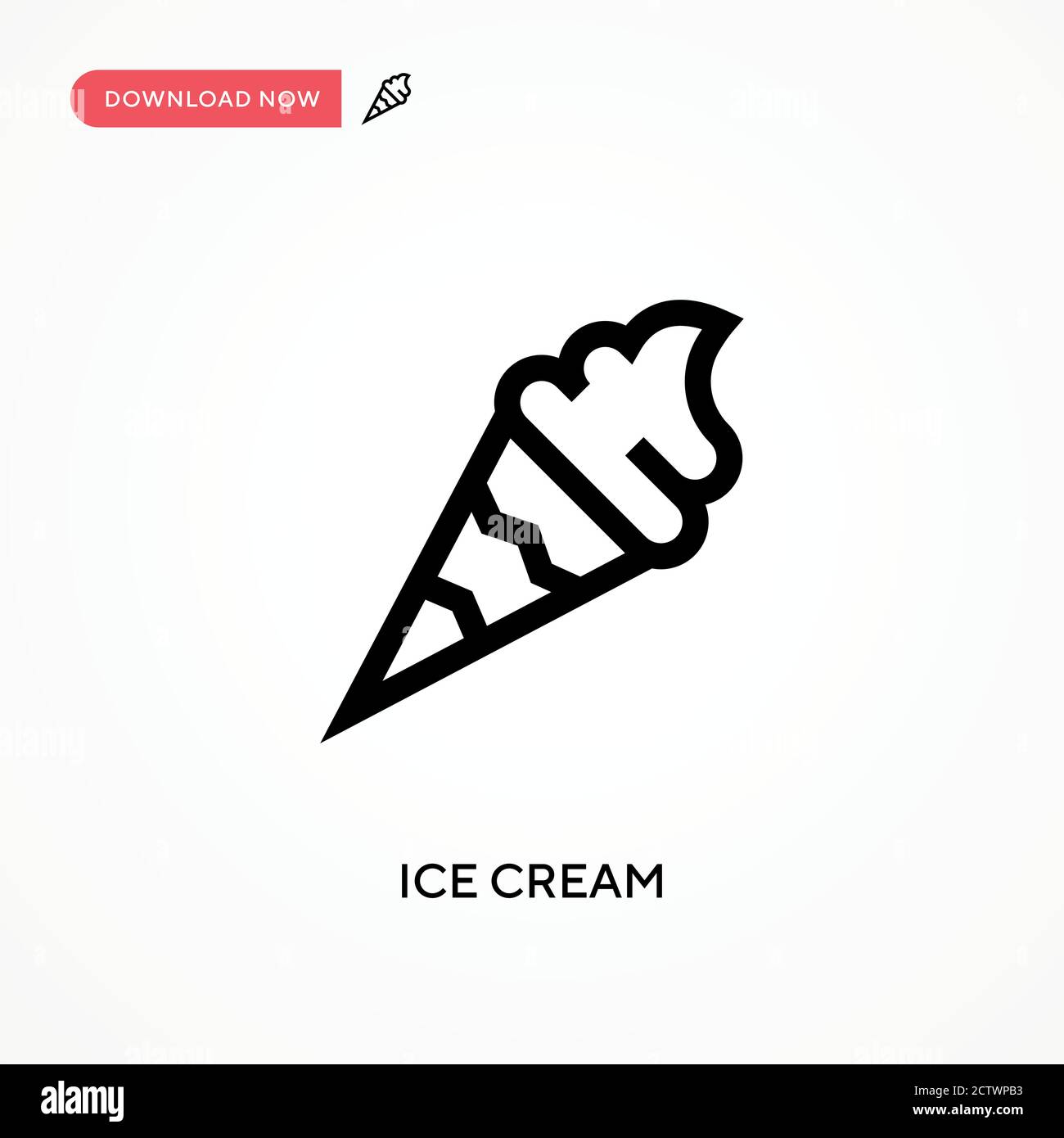 Ice cream vector icon. . Modern, simple flat vector illustration for ...
