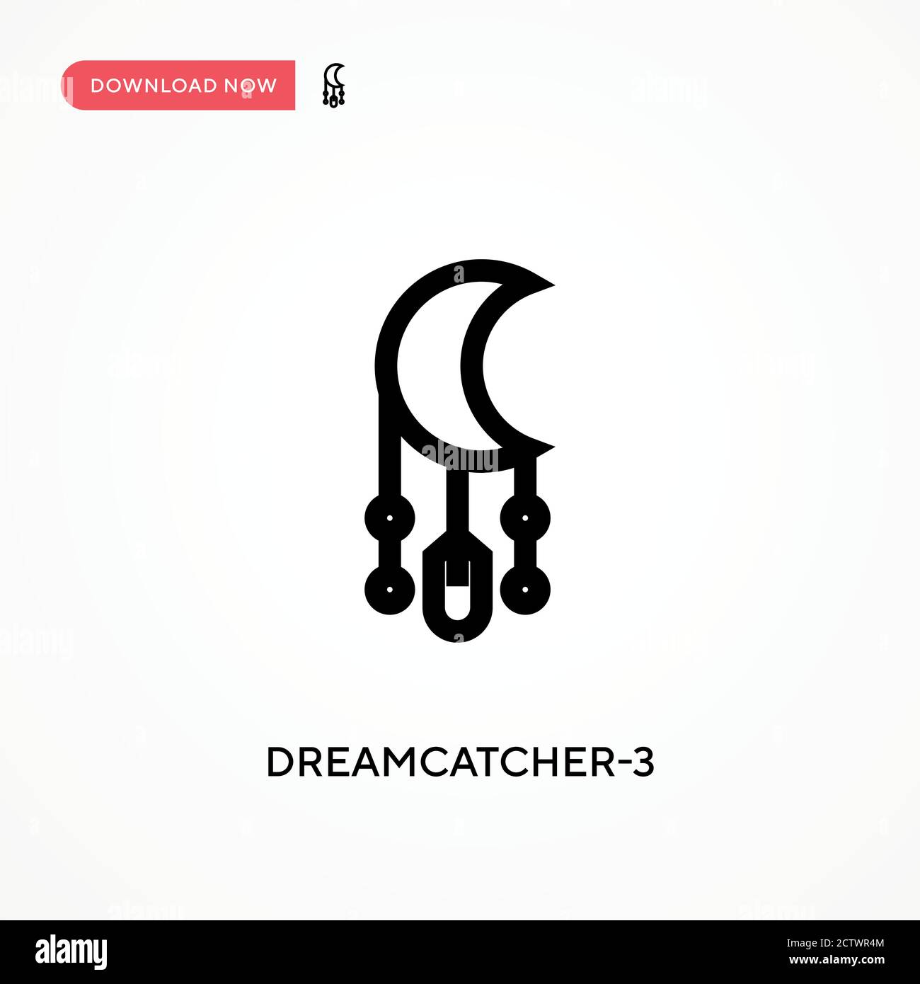 Dreamcatcher-3 vector icon. . Modern, simple flat vector illustration for web site or mobile app Stock Vector