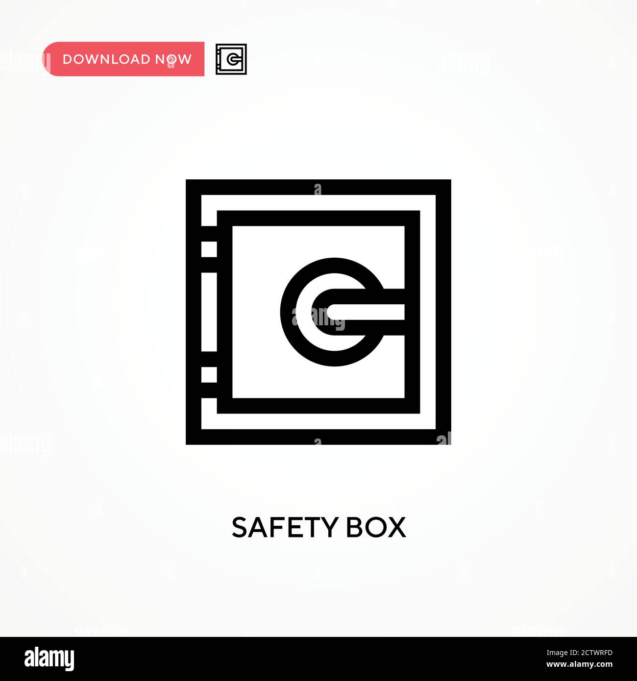 Safety box vector icon. . Modern, simple flat vector illustration for