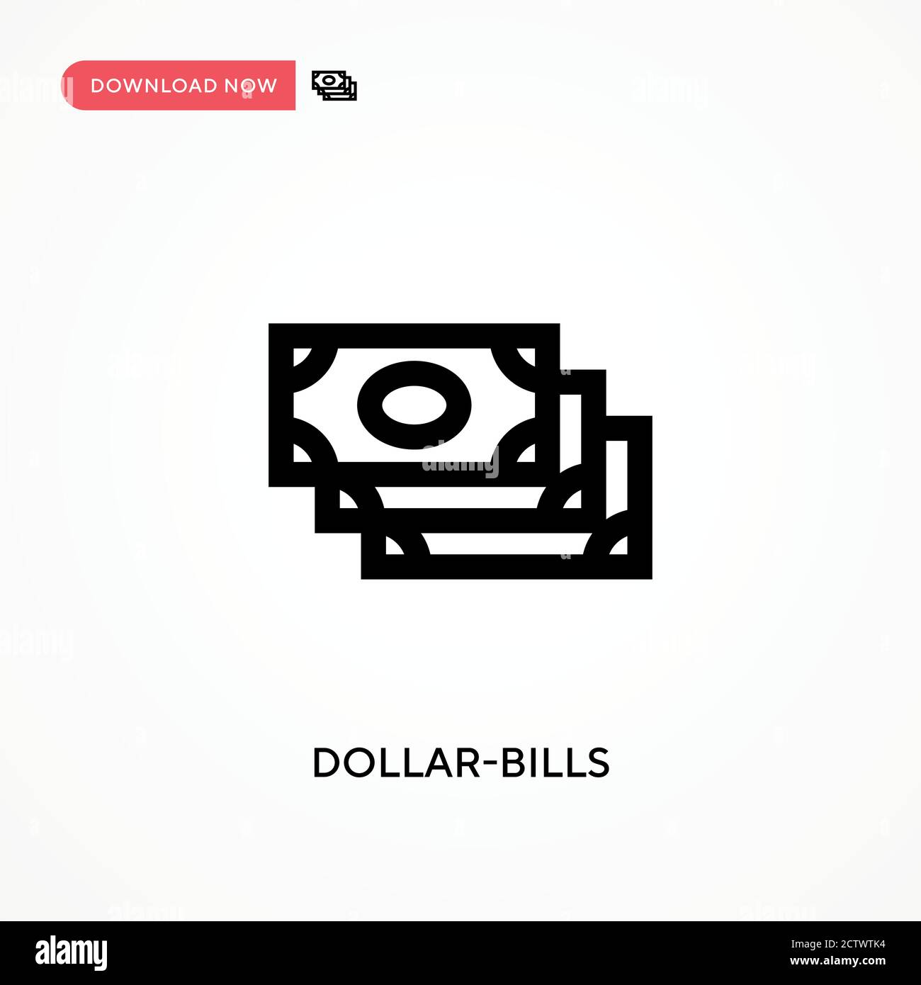 Dollar-bills vector icon. . Modern, simple flat vector illustration for web site or mobile app Stock Vector