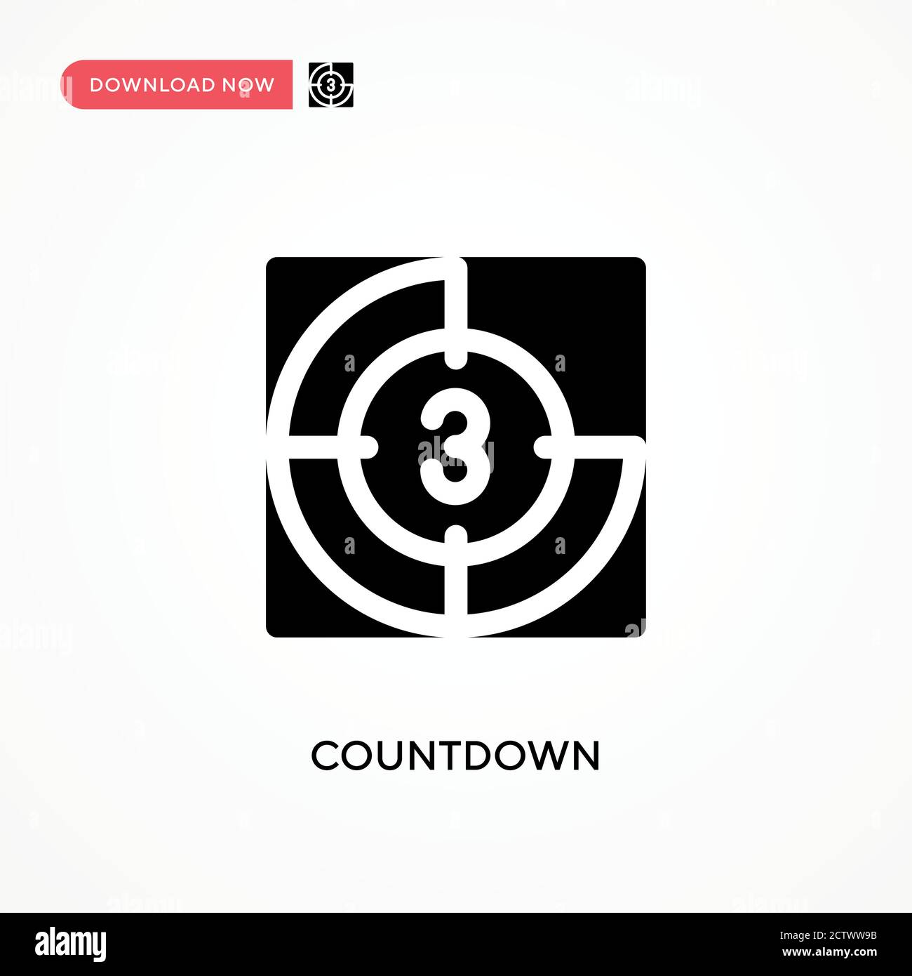 Countdown vector icon. . Modern, simple flat vector illustration for ...