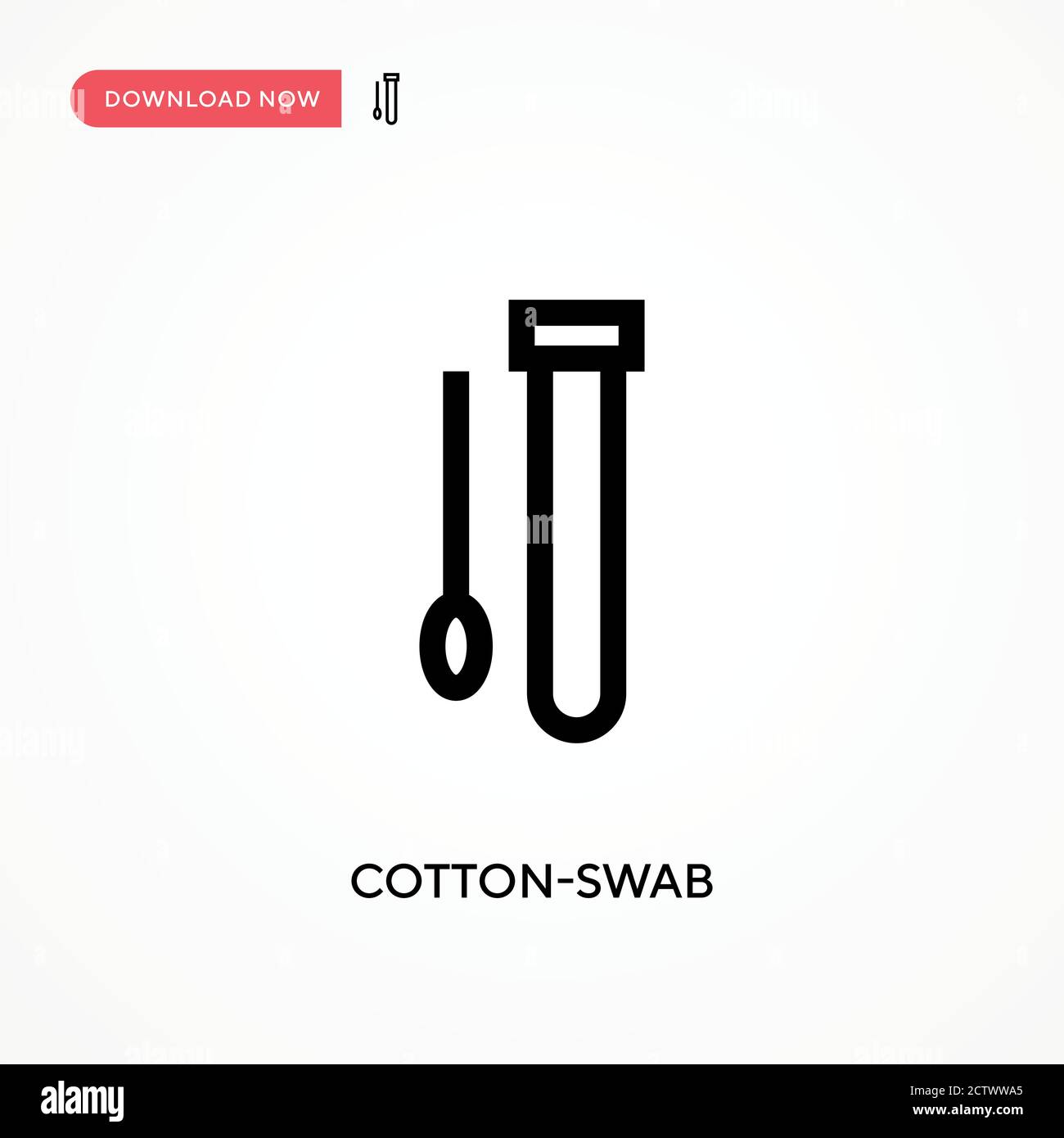 Cotton-swab vector icon. . Modern, simple flat vector illustration for ...