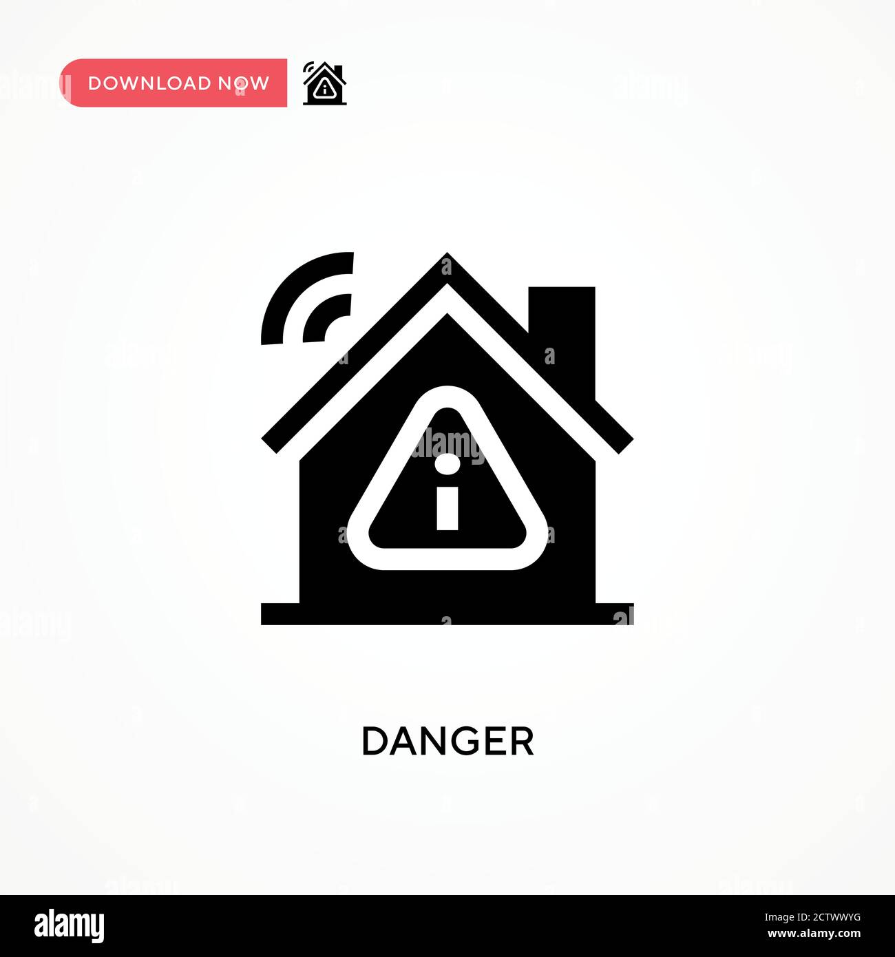 Danger vector icon. . Modern, simple flat vector illustration for web ...