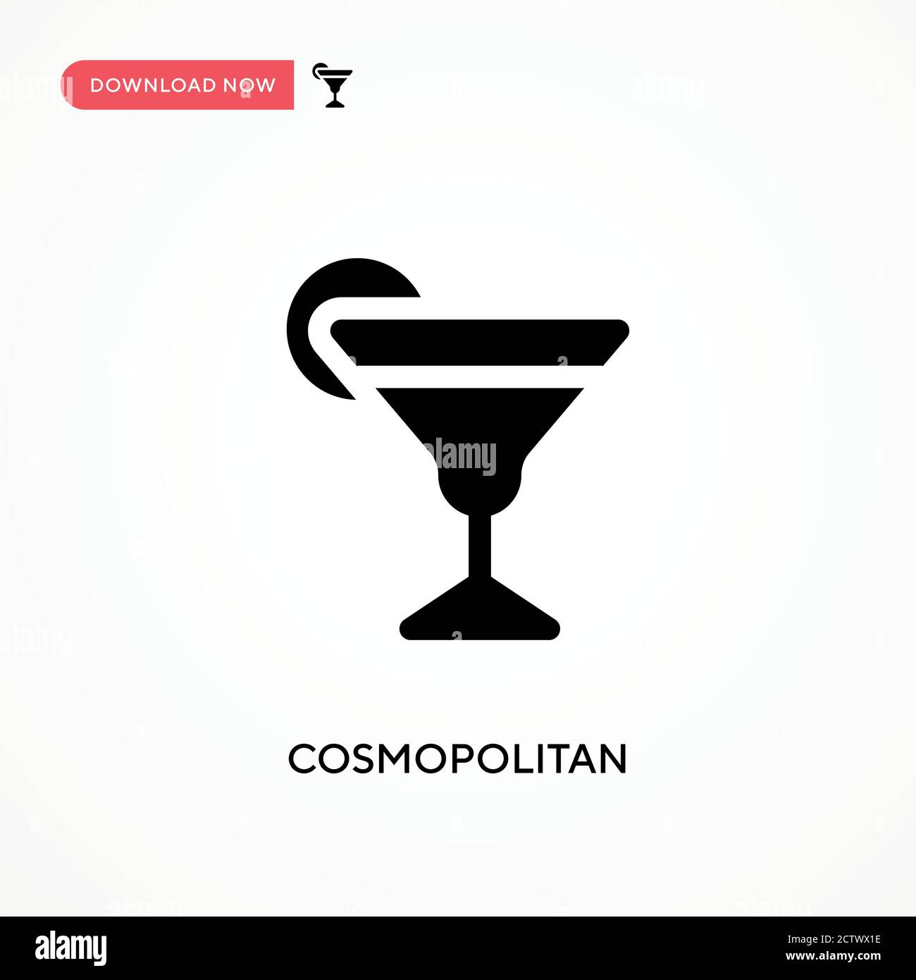 Cosmopolitan vector icon. . Modern, simple flat vector illustration for ...