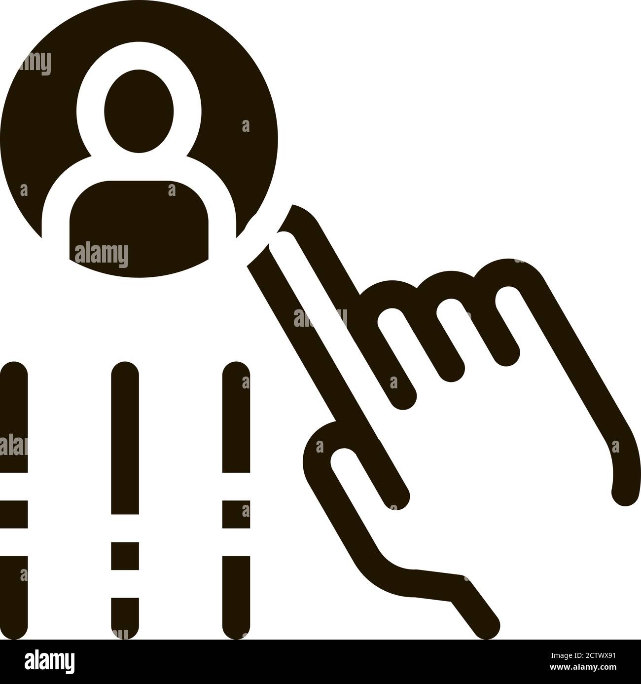 Hand Settings And Man Silhouette Agile Vector Stock Vector