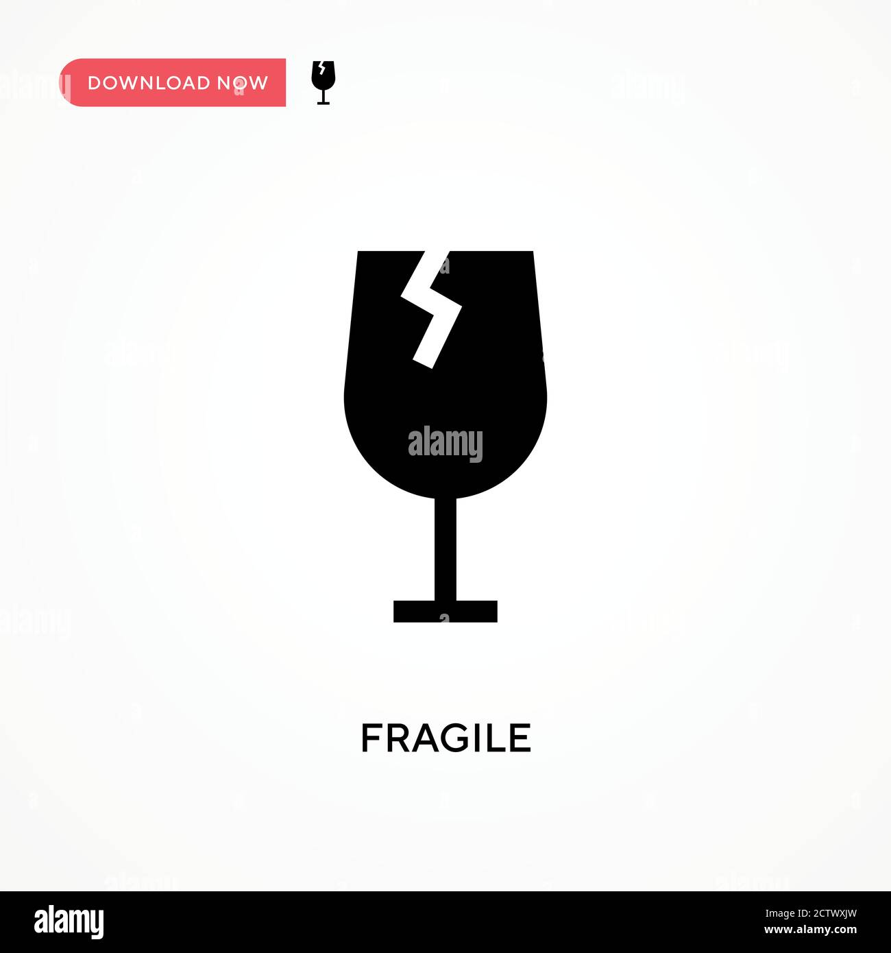 Fragile vector icon. . Modern, simple flat vector illustration for web ...