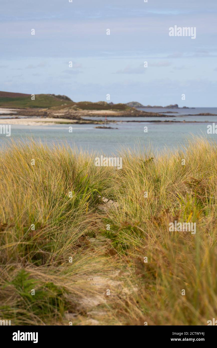A beach at Tresco, Isles of Scilly Stock Photo